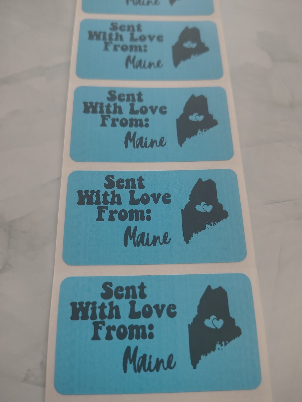 💙100 Maine- Shipping Labels Thermal Packaging Stickers 2.25"x1.25"💙